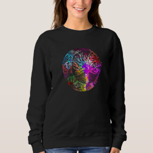 Mandala Moon Chakra Tree Life  Motivational Positi Sweatshirt