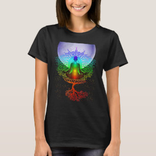 Mandala Moon Chakra Tree Life T-Shirt