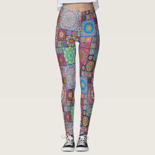 Mandala/Moroccan Tile Pattern Leggings