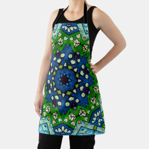Mandala Mosaic Rosette Boho Retro Hippie Apron
