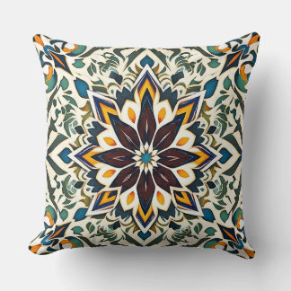 Mandala Mosaic Throw Pillow
