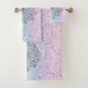 Mandala mosaic towel set