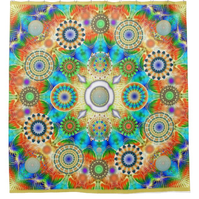 Mandala Multi Verse Shower Curtain (Front)