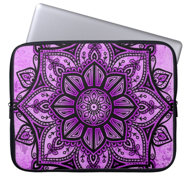 Mandala Neoprene Laptop Sleeve 15 inch (Front)