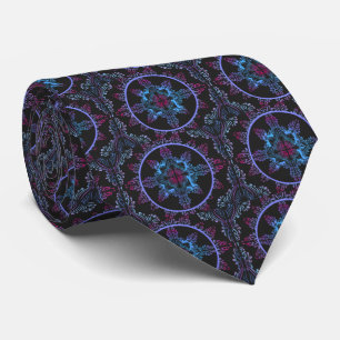 Mandala Night Flower Tie