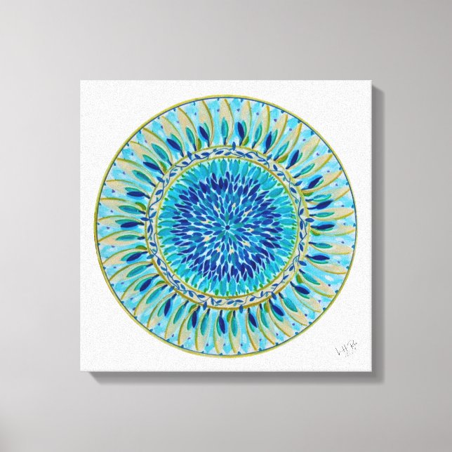 Mandala Oceanic Harmony Canvas Print (Front)