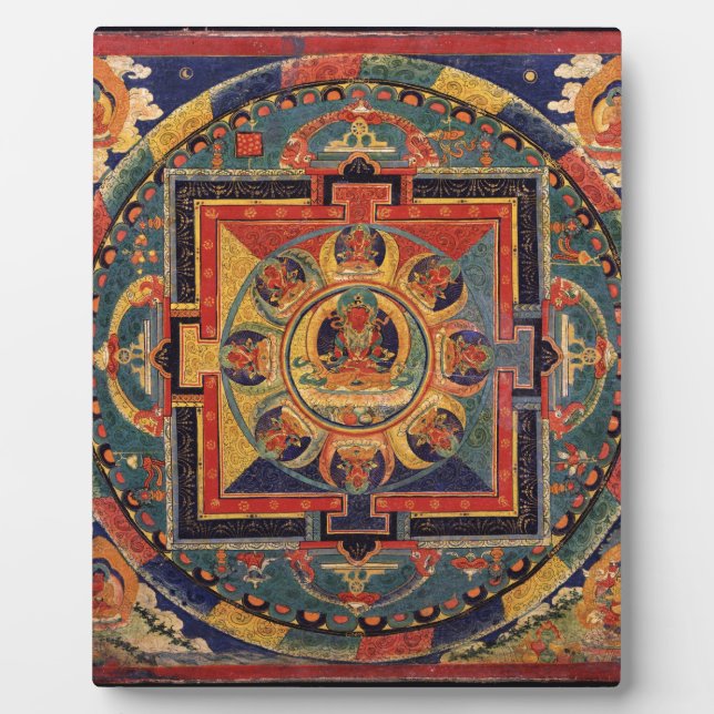 Mandala of Amitayus. 19th century Tibetan school Plaque (Front)