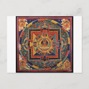 Mandala of Amitayus. 19th century Tibetan school Postcard