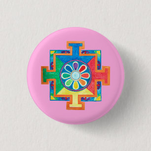 Mandala of Creation  3 Cm Round Badge