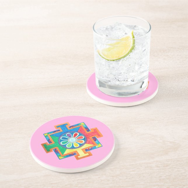 Mandala of Creation  Coaster (Side)