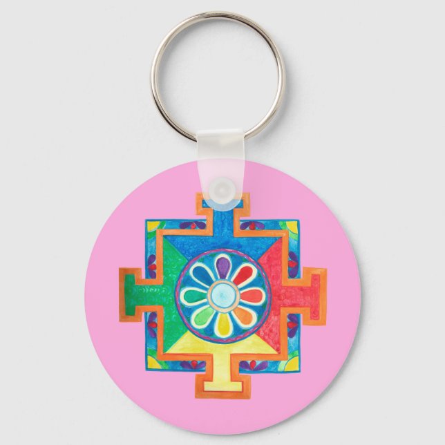 Mandala of Creation  Key Ring (Front)