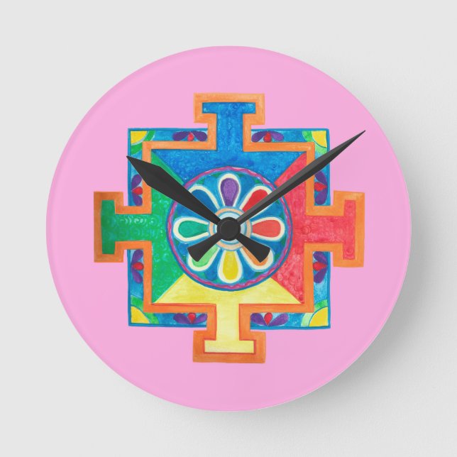 Mandala of Creation  Round Clock (Front)