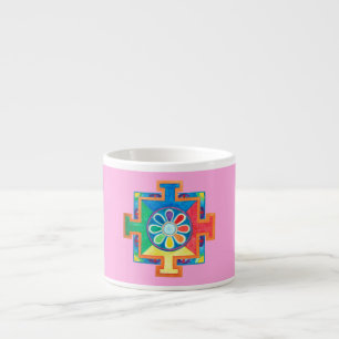 Mandala of Creation Watercolor  Espresso Cup