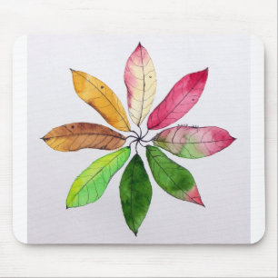Mandala of Leaves Mousepad