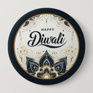 Mandala of Light and Blessing Diwali 10 Cm Round Badge