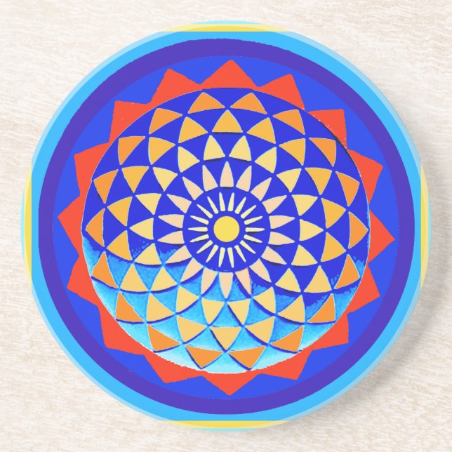 Mandala of Peace & Love Coaster (Front)