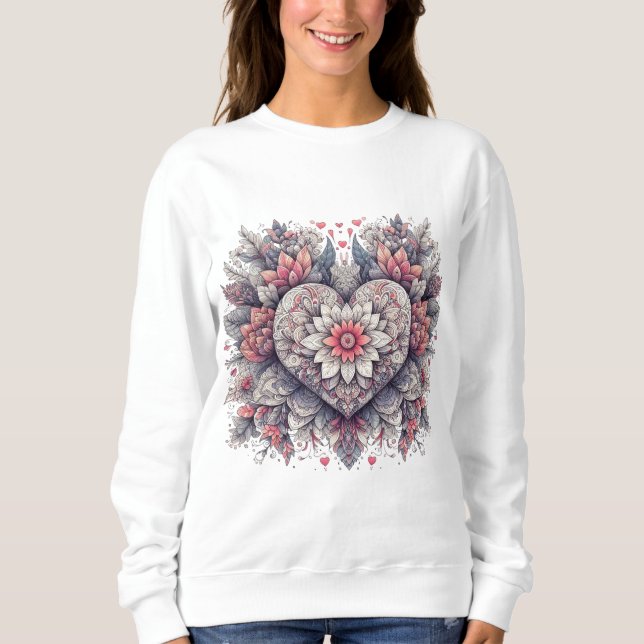 🌹💘 Mandala of Romance 🌷❤️ Sweatshirt (Front)