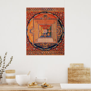 Mandala of Vajradhatu Thangka Poster
