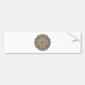 mandala of various colours bumper sticker