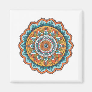 mandala of various colours magnet