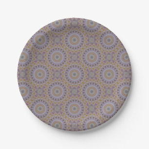 Mandala Of Yellow Roses Paper Plate