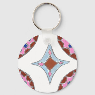 Mandala Oil Painting Art Print Key Ring
