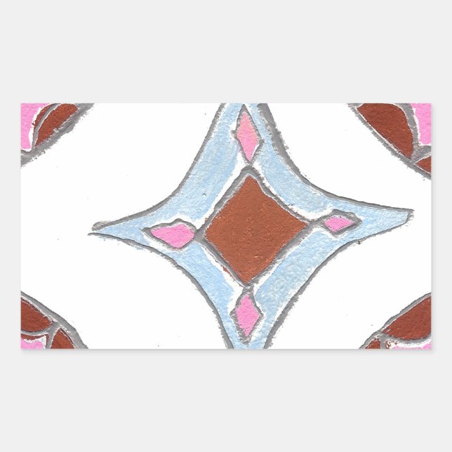 Mandala Oil Painting Art Print Rectangular Sticker (Front)