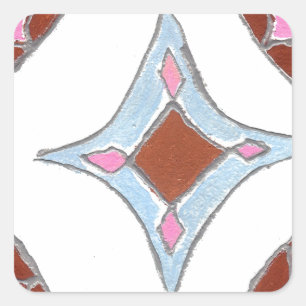 Mandala Oil Painting Art Print Square Sticker