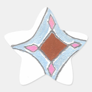 Mandala Oil Painting Art Print Star Sticker