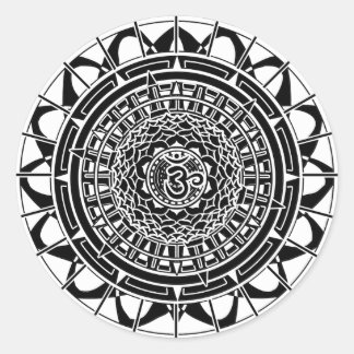 Mandala Om (black) Sticker