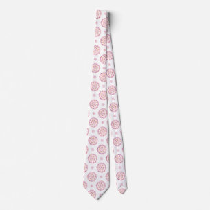 Mandala Orange Red Pink Lesbian Pride Flag Tie
