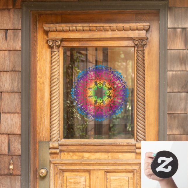 Mandala Oriental Flower Yoga Art (Home Door)