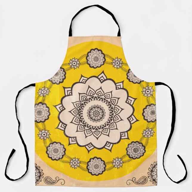 Mandala ornamental design,ethnic style apron (Front)