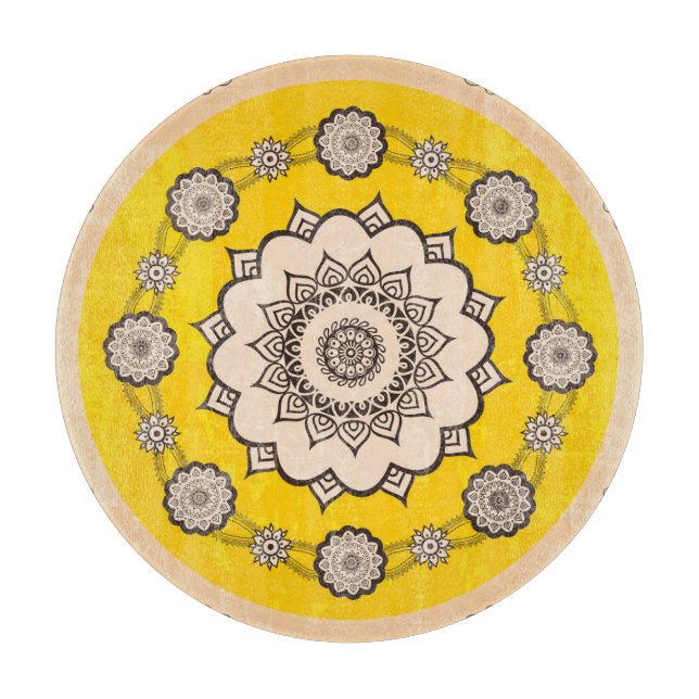 Mandala Ornamental: Ethnic Style Design. Cutting Board (Front)