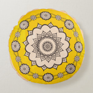 Mandala Ornamental: Ethnic Style Design. Round Cushion