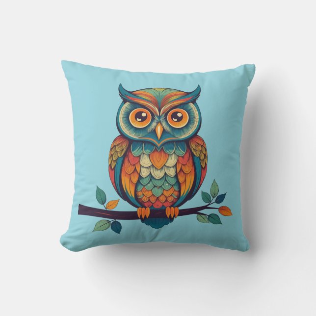Mandala Owl Cushion (Front)