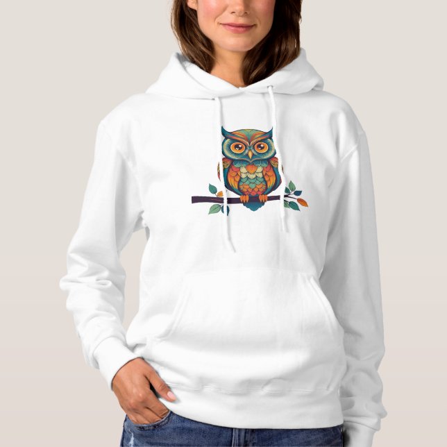 Mandala Owl Hoodie (Front)