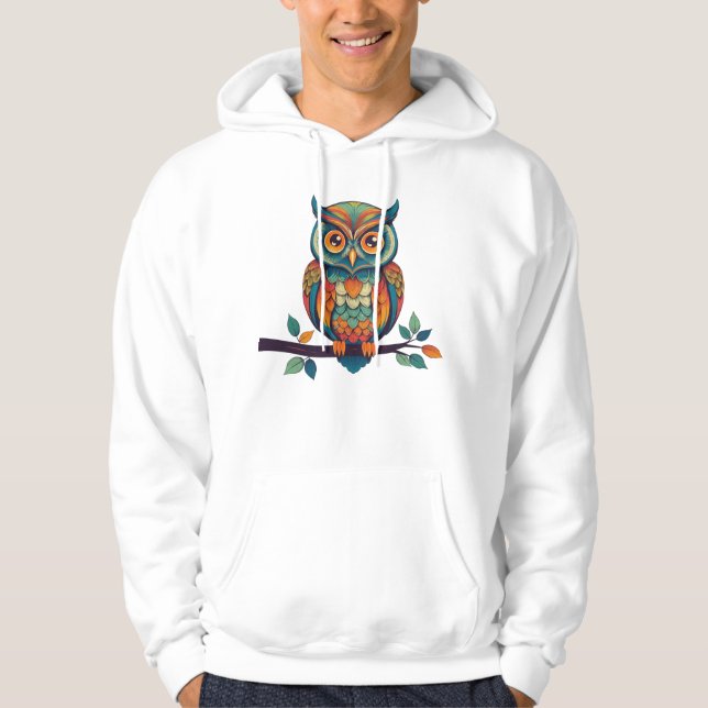 Mandala Owl Hoodie (Front)