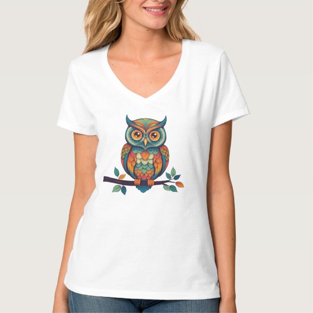 Mandala Owl T-Shirt (Front)