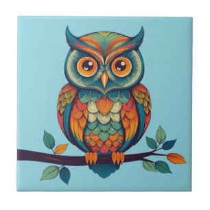 Mandala Owl Tile