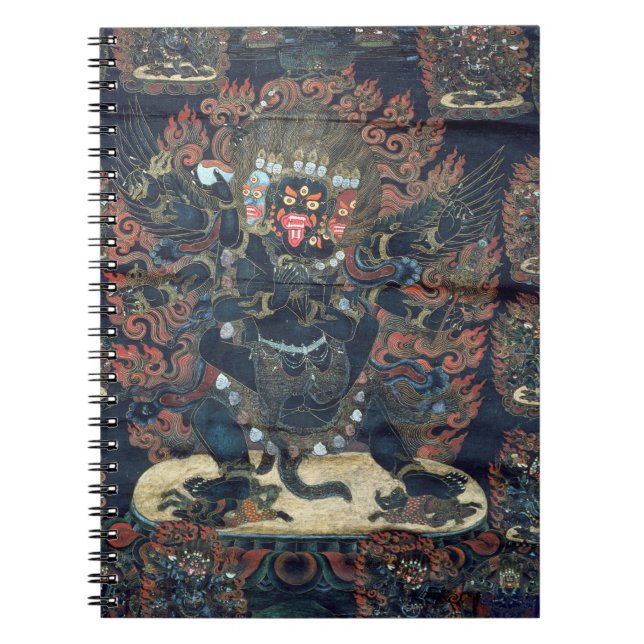 Mandala (painted parchment) spiral notebook (Front)