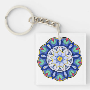 Mandala Pattern 01 Key Ring
