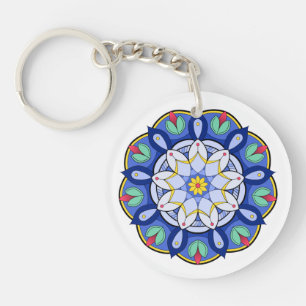 Mandala Pattern 01 Key Ring