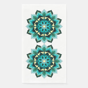 Mandala Pattern 02 in aqua Napkin