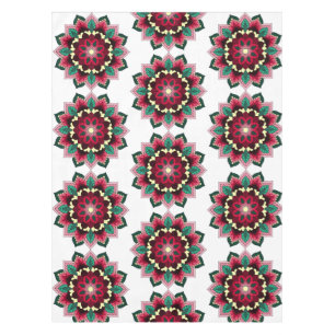 Mandala Pattern 02 in deep pink Tablecloth