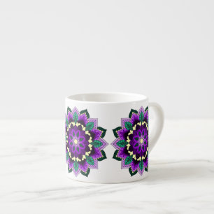 Mandala Pattern 02 in purple Espresso Cup