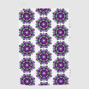 Mandala Pattern 02 in purple Golf Towel