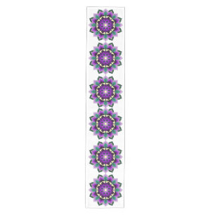 Mandala Pattern 02 in purple Medium Table Runner
