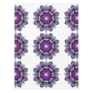 Mandala Pattern 02 in purple Tablecloth