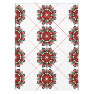 Mandala Pattern 02 in red Tablecloth